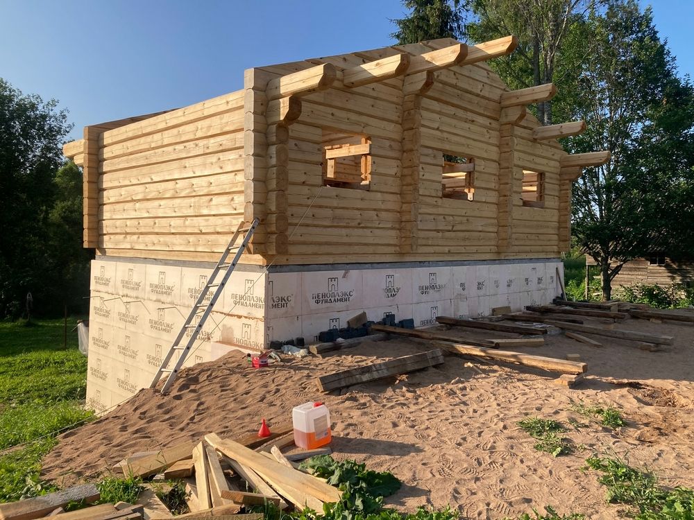 Строительство сруба из лафета