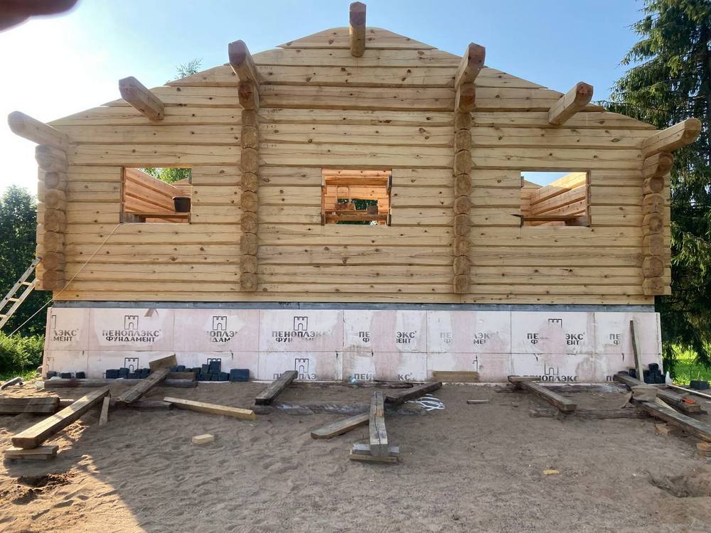Строительство сруба из лафета