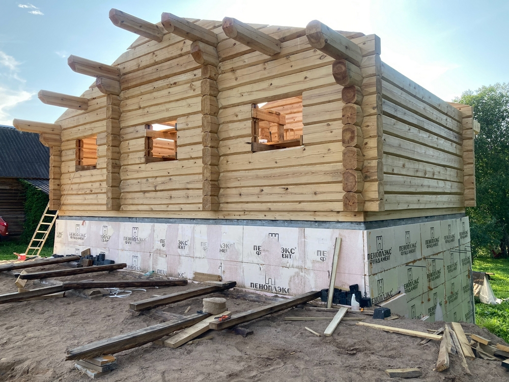 Строительство сруба из лафета