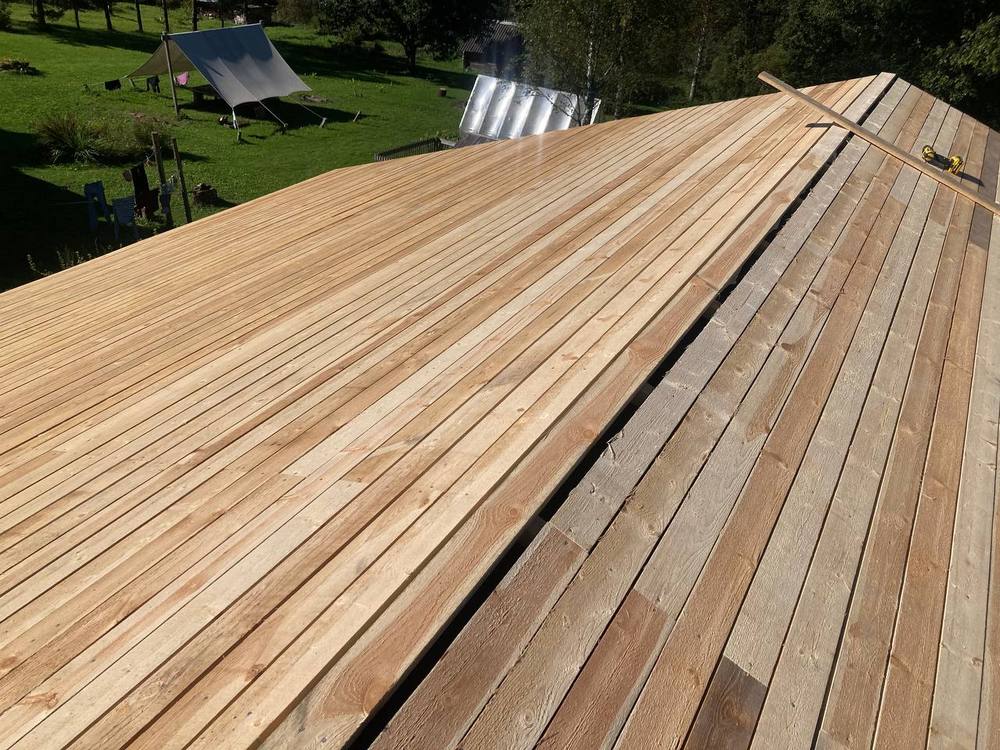 Изготовление кровли для сруба