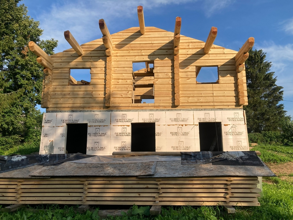 Строительство сруба из лафета