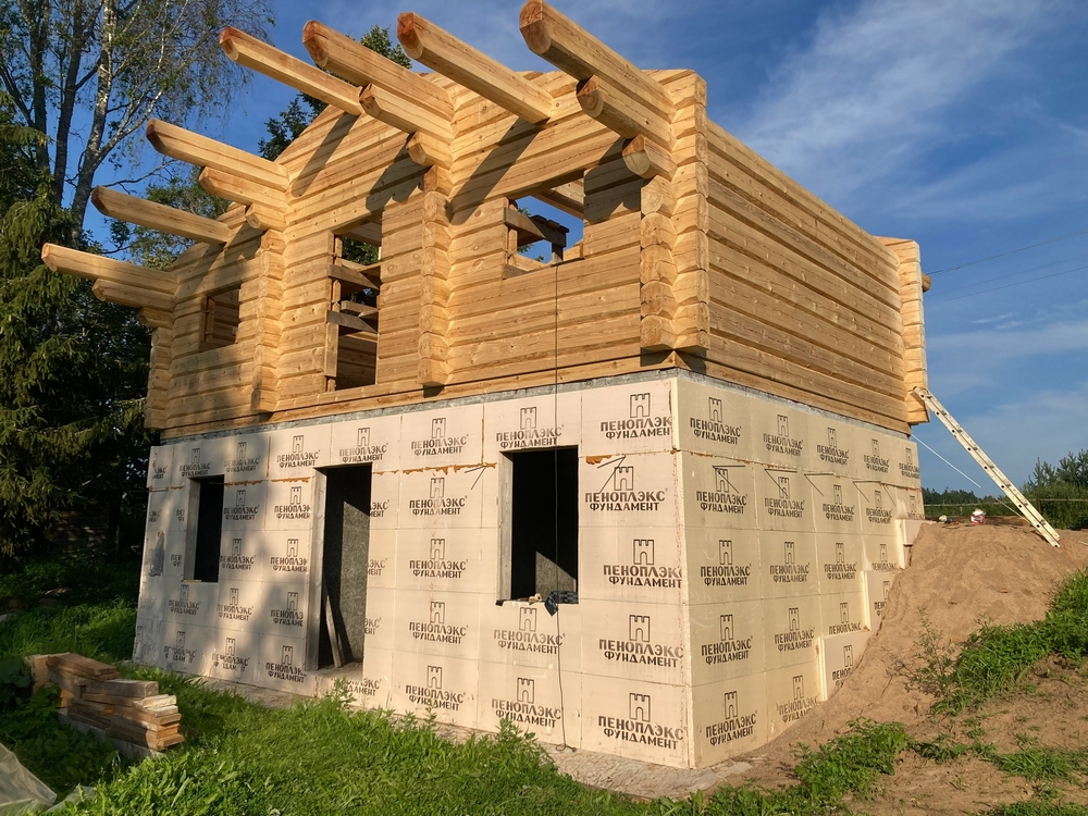 Строительство сруба из лафета