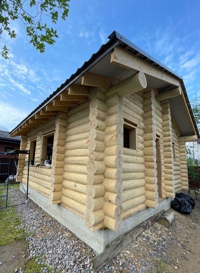 Ремонт фасада: шлифовка сруба