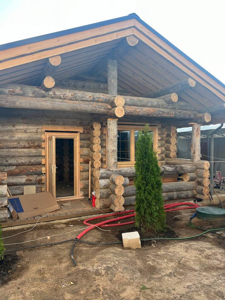 Одноэтажные бани из бревна